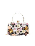 2025 Winter Women Evening Bags For Women Luxury Floral Rhinestones Shoulder Crossbody Bags Party Wedding Clutch Ladies Handbags