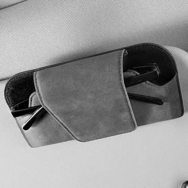 Universal Car Sun Visor Eyeglasses Holder Anti-Scratch Lining Glasses Organizer Accessory