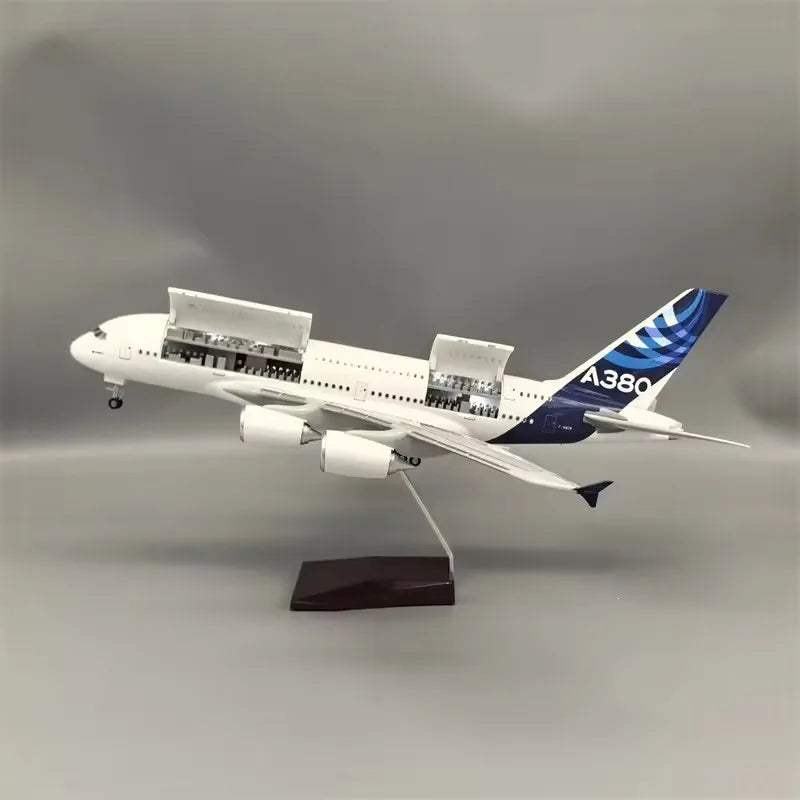 1:160 Diecast Model Emirates/Lufthansa/Prototype/Thailand A380Airways Openable Cabin Door Airplane With Light Airline Collection
