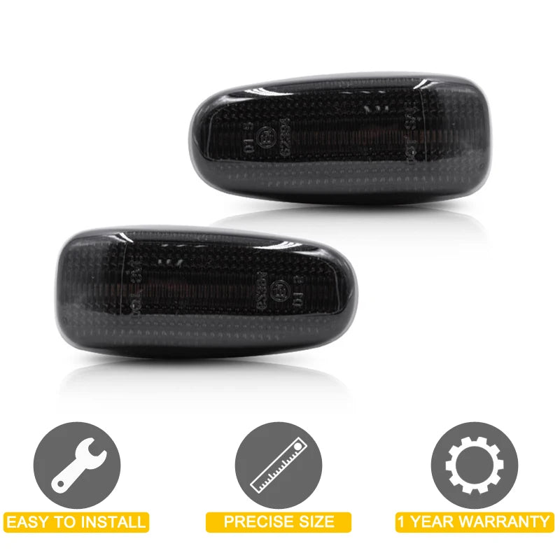 Smoked Lens Waterproof LED Side Fender Marker Lamp Flowing Turn Signal Light For Dodge Sprinter 2003 2004 2005 2006