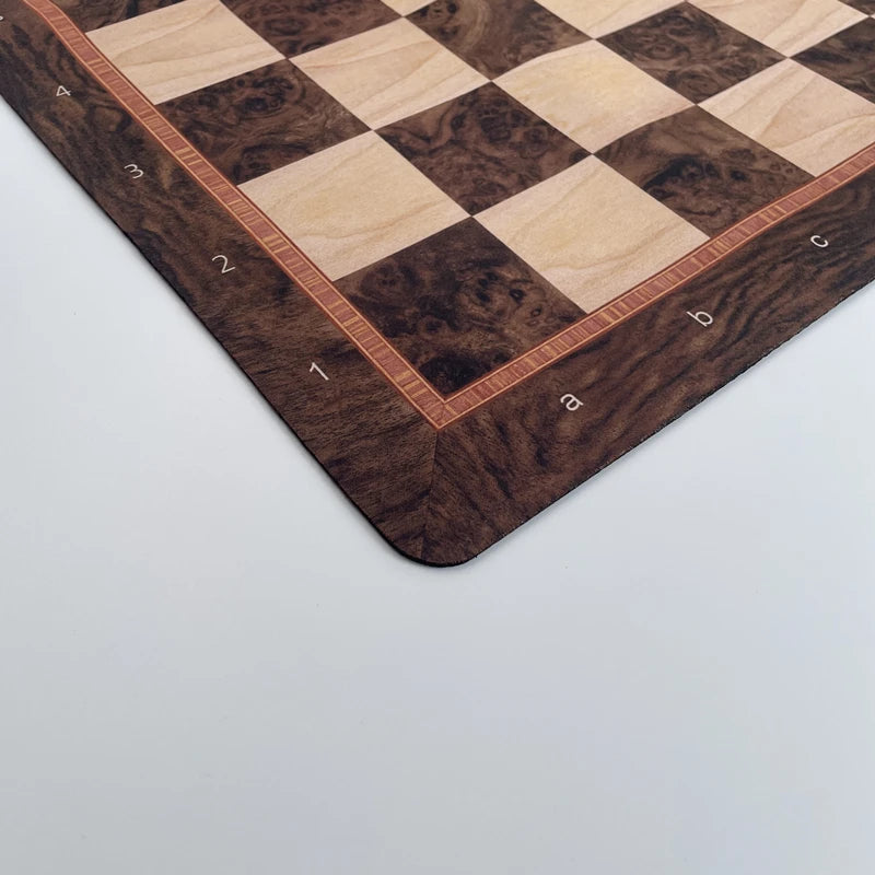 High quality Large 52cm/20.5inch championship game chessboard foldable and rollable soft rubber chessboard checkers board
