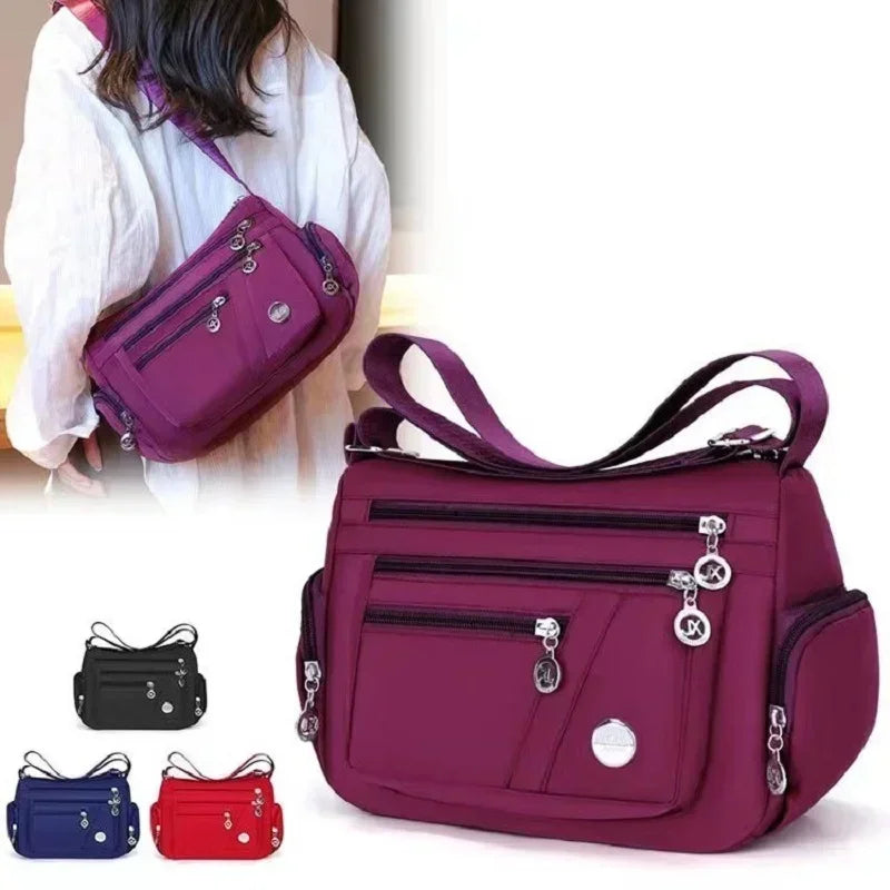 Multifunctional multi-compartment crossbody bag new lightweight leisure shoulder cloth bag cell phone coin purse