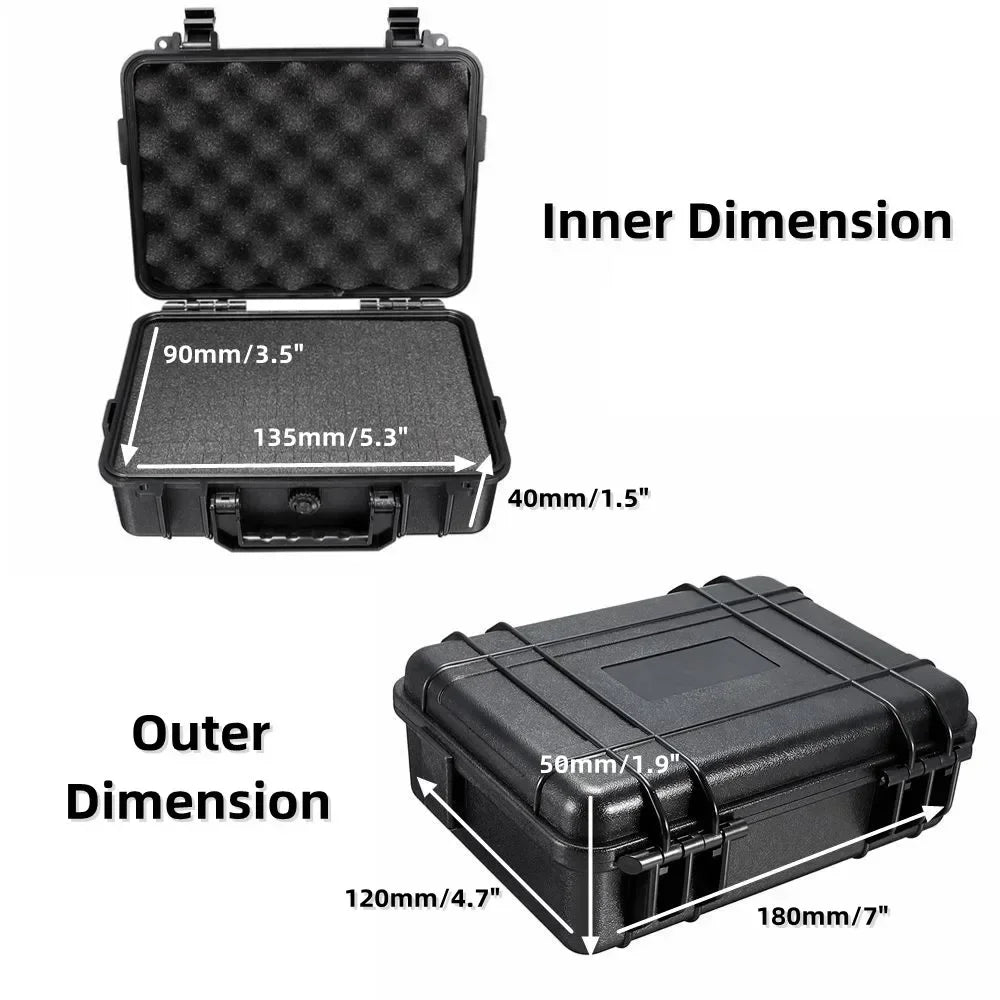With Pre-Cut Foam Portable Plastic Hard Carry Tool Case Safety Protection Suitcase Equipment Instrument Outdoor Box