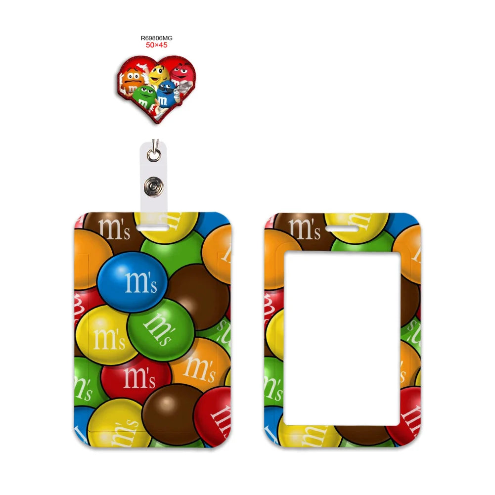New Candy Design Lanyard Keychain ID Bus Card Cover Student Badge Holder Pass Hang Rope Lariat Gifts Keys Straps Accessories