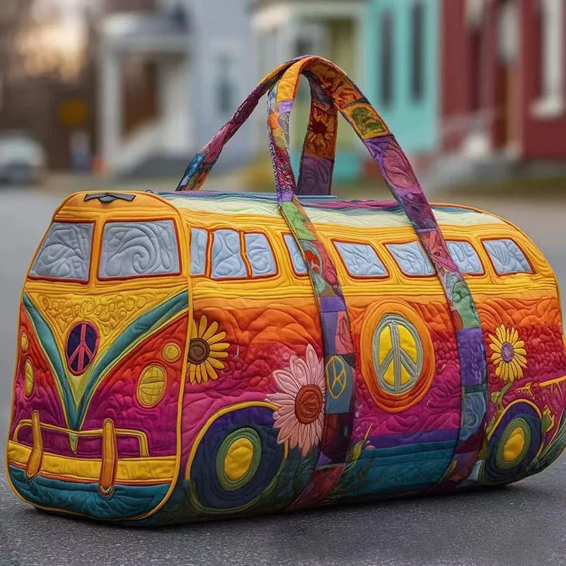 Quilted Duffle Bag Large Capacity 3D Quilting Craft Travel Duffel Bag Tote Bags Short-distance Handbag