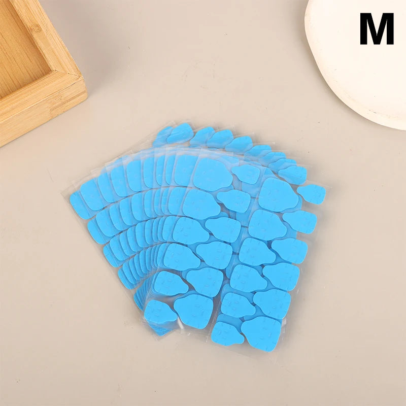 10Pcs False Nail Glue 24 Pills/Sheet UV Double Side Adhesive Tape Glue Sticker For Fake Nails Tips Clear Jelly Pad Press Tool