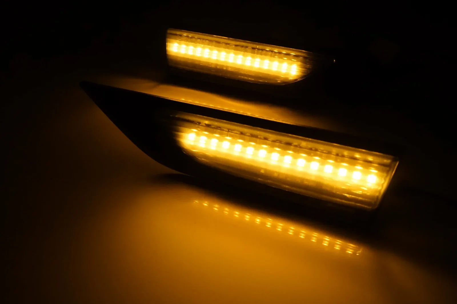 Dynamic LED Indicator Side Repeater Light Black Smoked Lens For VW Caddy MK IV