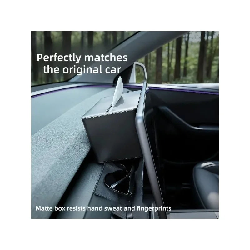 Applicable to Tesla Renew Model Y/YL car tissue box/car storage glasses case/central control multi-function storage box