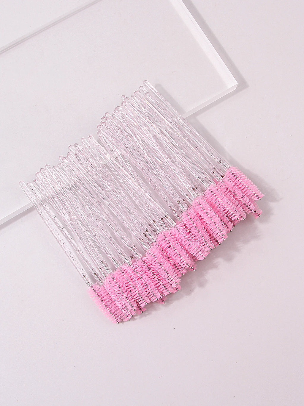 50pcs Reusable Crystal Rod Eyelash Brush Eyelash Comb Eyebrow Comb Eyelash Curl Spiral Multi Purpose Portable Makeup Brush
