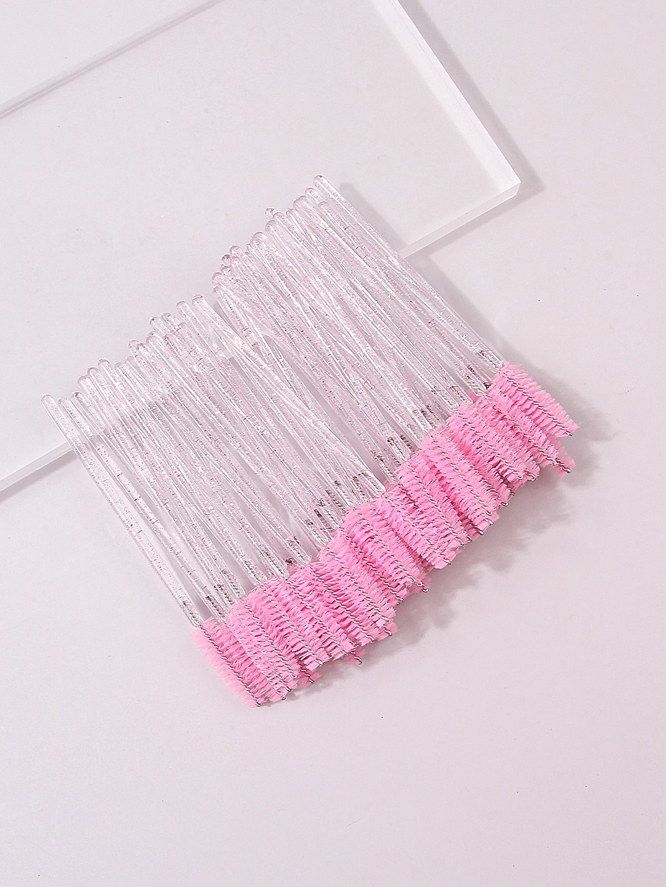 50pcs Reusable Crystal Rod Eyelash Brush Eyelash Comb Eyebrow Comb Eyelash Curl Spiral Multi Purpose Portable Makeup Brush