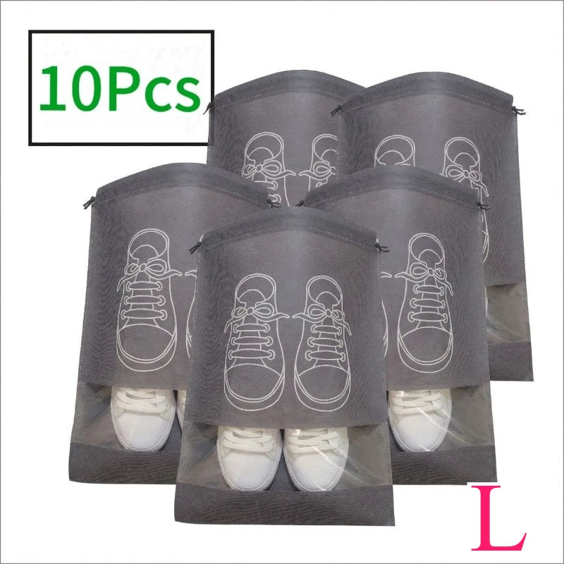1-30PCS Shoes Storage Organizer Bags Non-Woven Shoe Dust Bags Portable Travel Shoe Bag Shoes Storage Packing Pouch Organizers