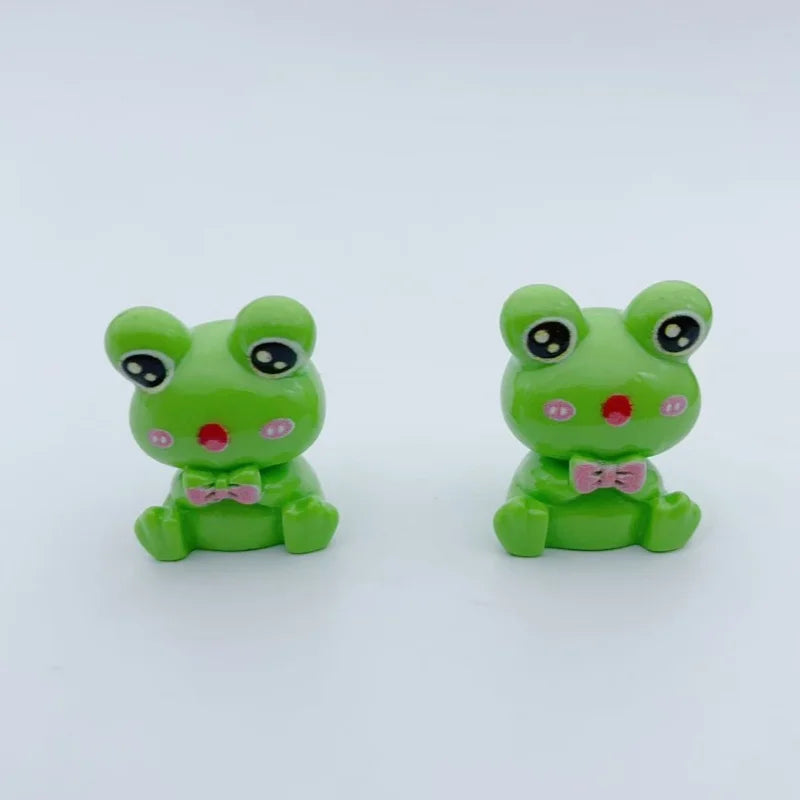 10pcs Cute Cartoon Frog Resin Pendants Heart shaped Watermelon Bow Flat Pendant DIY Earrings Bracelet Necklace Jewelry Making Ac