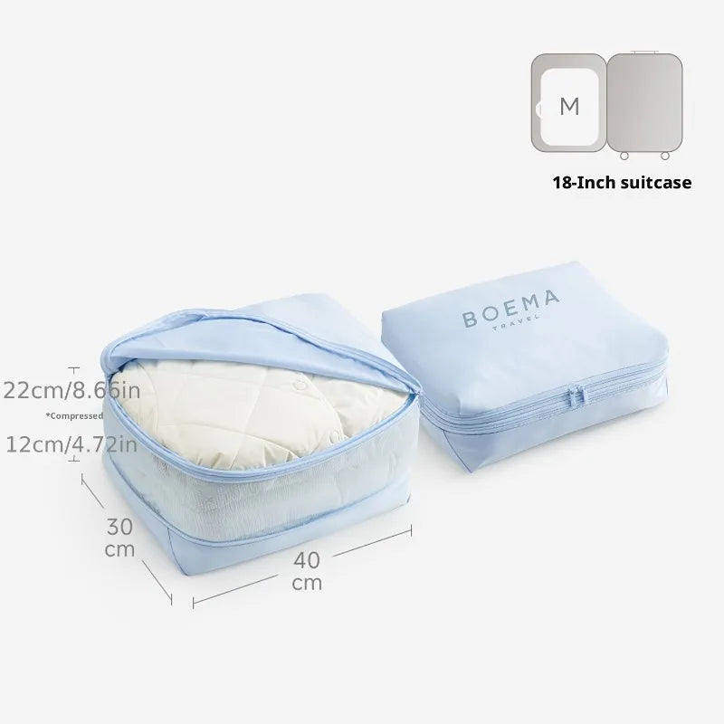 Travel Essentials Compression Clothes Packing Cube,Mesh Visible Luggage Storage Organizer Bag for 18 Inch Carry On Suitcase Trip