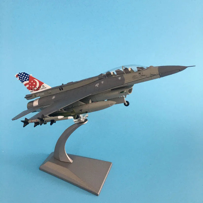 JASON TUTU 1/72 Scale Alloy Model Diecast Singapore F16D Fighter Collect Gifts