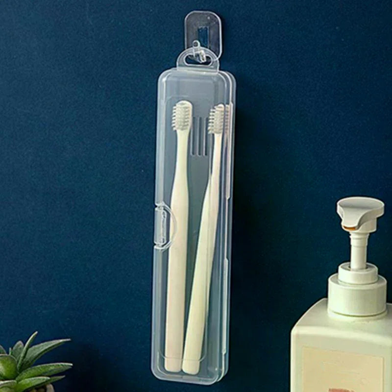 Portable Toothbrush Box Plastic Travel Toothbrush Case Transparent Toothbrush Holder Organizer Travel Practical Accessories
