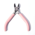 Portable Pink Stainless Steel Pliers Tool Set Jewelry Making Round Nose Plier Tweezers Kit for Handcrafts Beading Sewing DIY Sup