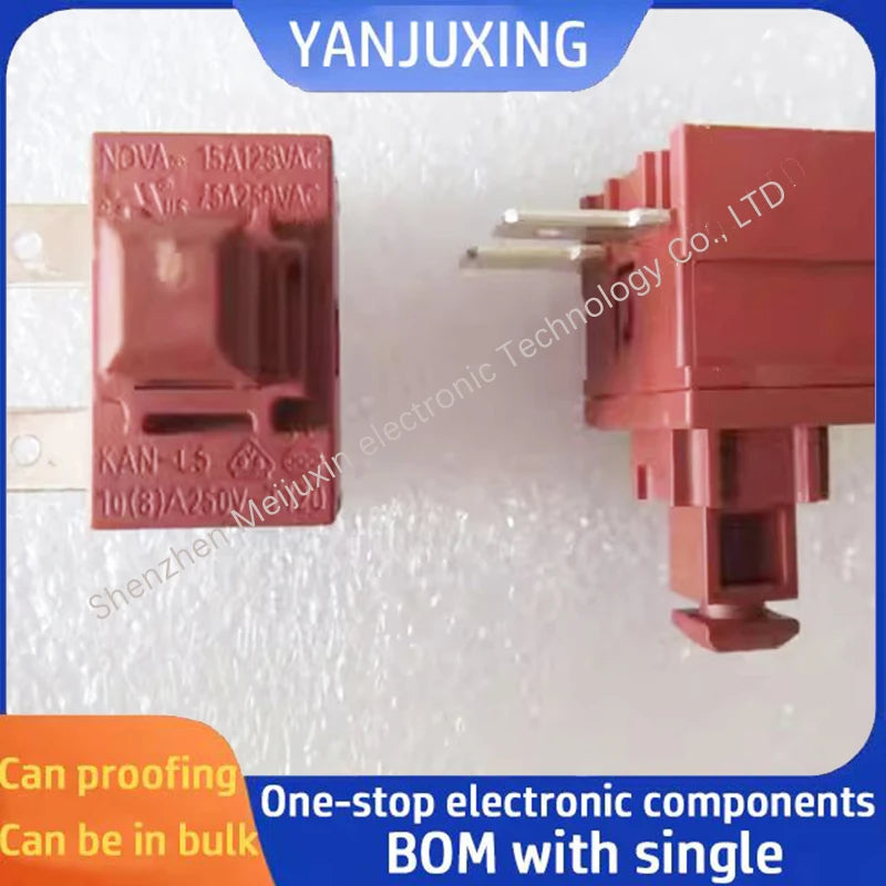 1pcs/lot KAN-L5 Self-locking switch Water heater vacuum cleaner button Electric cooker power switch 10A 250V 13MMX19MM