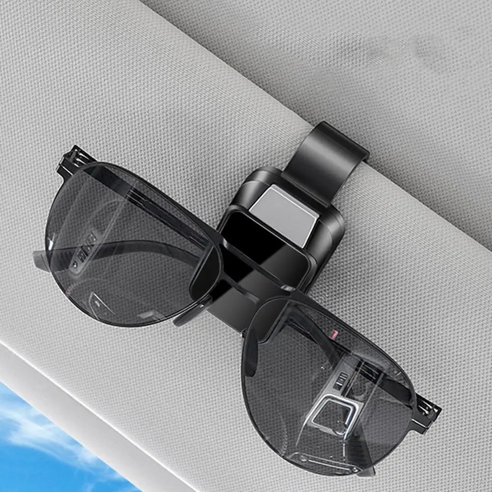 1PC Car Sun Visor Glasses Clips Interior Eyeglasses Auto Storage Interior Alloy Holder Accessory With Buckle Compact Storag Q2B1