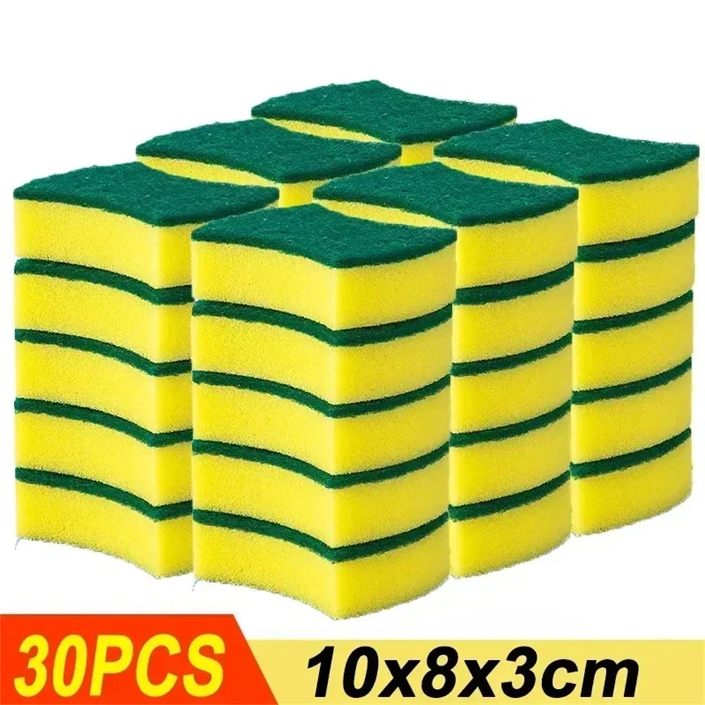 10-100PCS Non-Scratch Cleaning Scrub Sponges Kitchen Dish Sponge Scouring Pad For Washing Dishes Pots Pan Glass Sink Bathroom