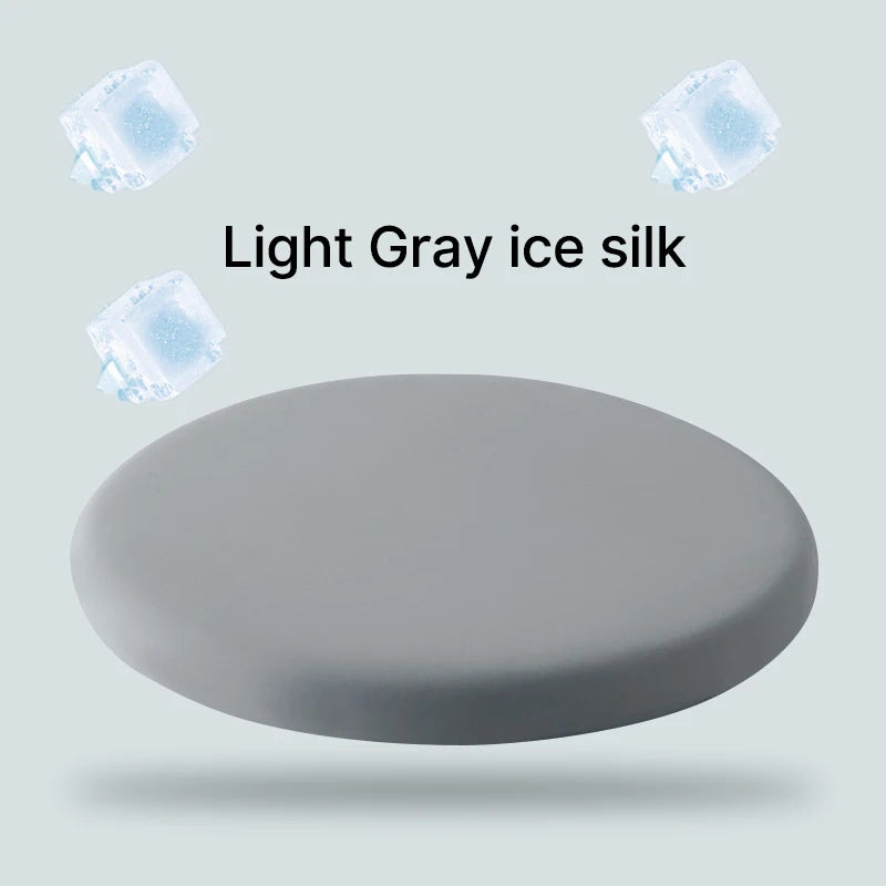 Round Ice Silk Fiber Fabric Seat Cushion Rebound Memory Foam Stools Chair Cushion Japanese Solid Thick Soft Comfy Butt Cushion