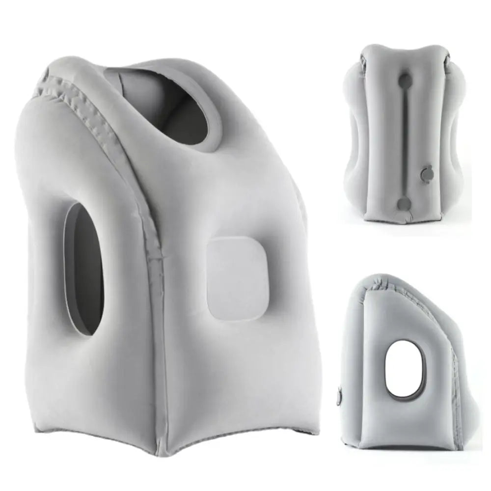 PVC Material Office Nap Pillow Head Support Air Cushion Inflatable Travel Pillow Headrest Foldable Chin Support Pillow Men Women