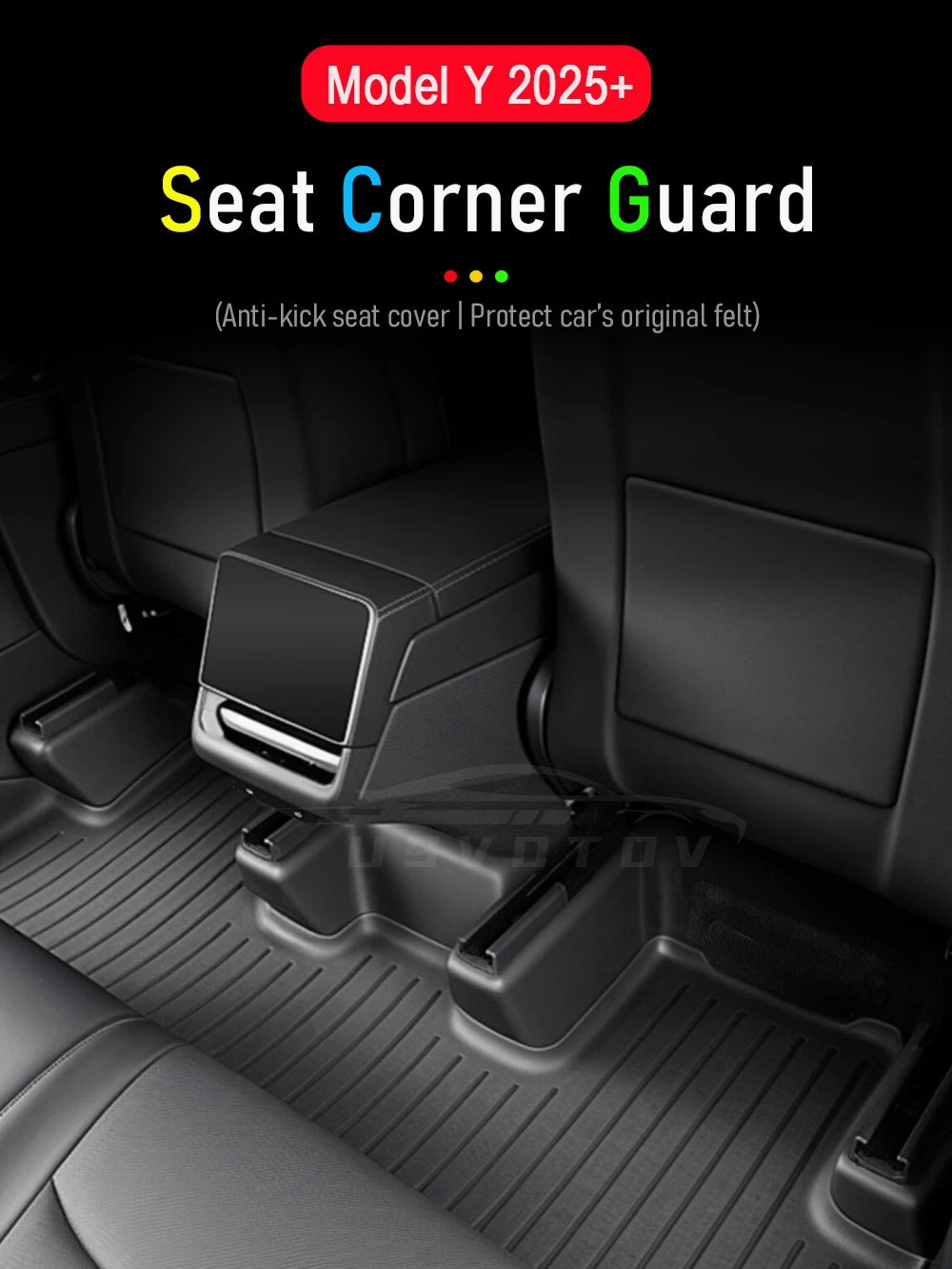 For Tesla Model Y Juniper 2025 2026 Accessories Under Seat Corner Guard Cover Anti-Kick Anti-dirty Pad for Tesla Model Y Launch