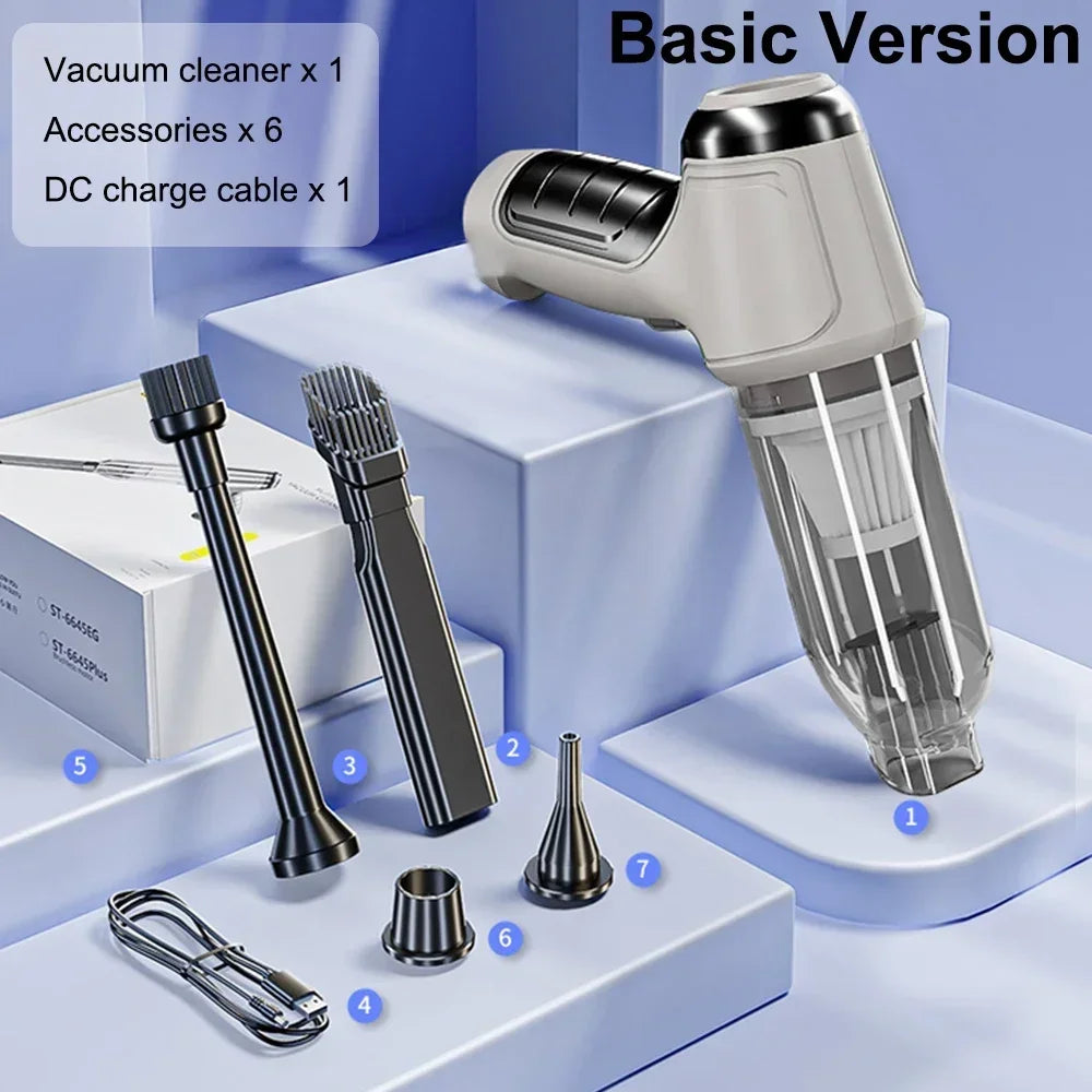 Car Vacuum Cleaner Wireless Vacuum Cleaner Duster Handheld Vacuum Pump For Home Portable Cordless Strong Suction Car Cleaner