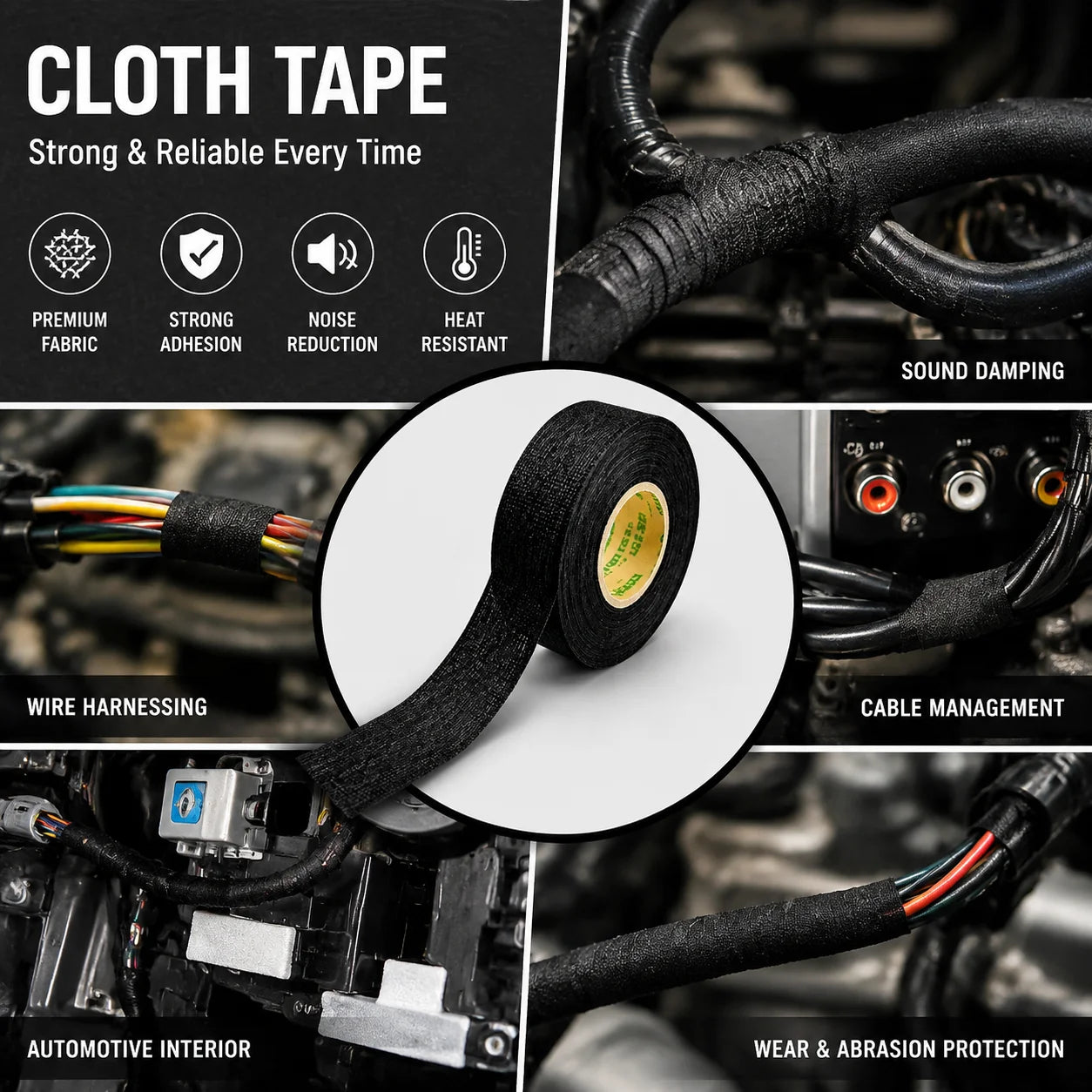 15 meters wide, 9-32mm seamless black velvet tape, low-temperature non opening adhesive, soundproof and scratch resistant