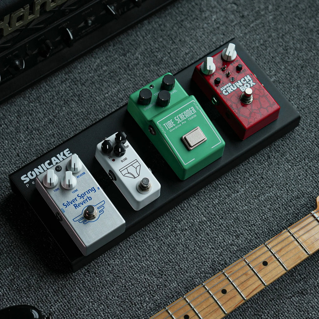 SONICAKE Mini Guitar Pedal Board Guitar Effects Compact Small Pedalboard with Pedals Mountain Tape, Cable Tie & Patch Cables