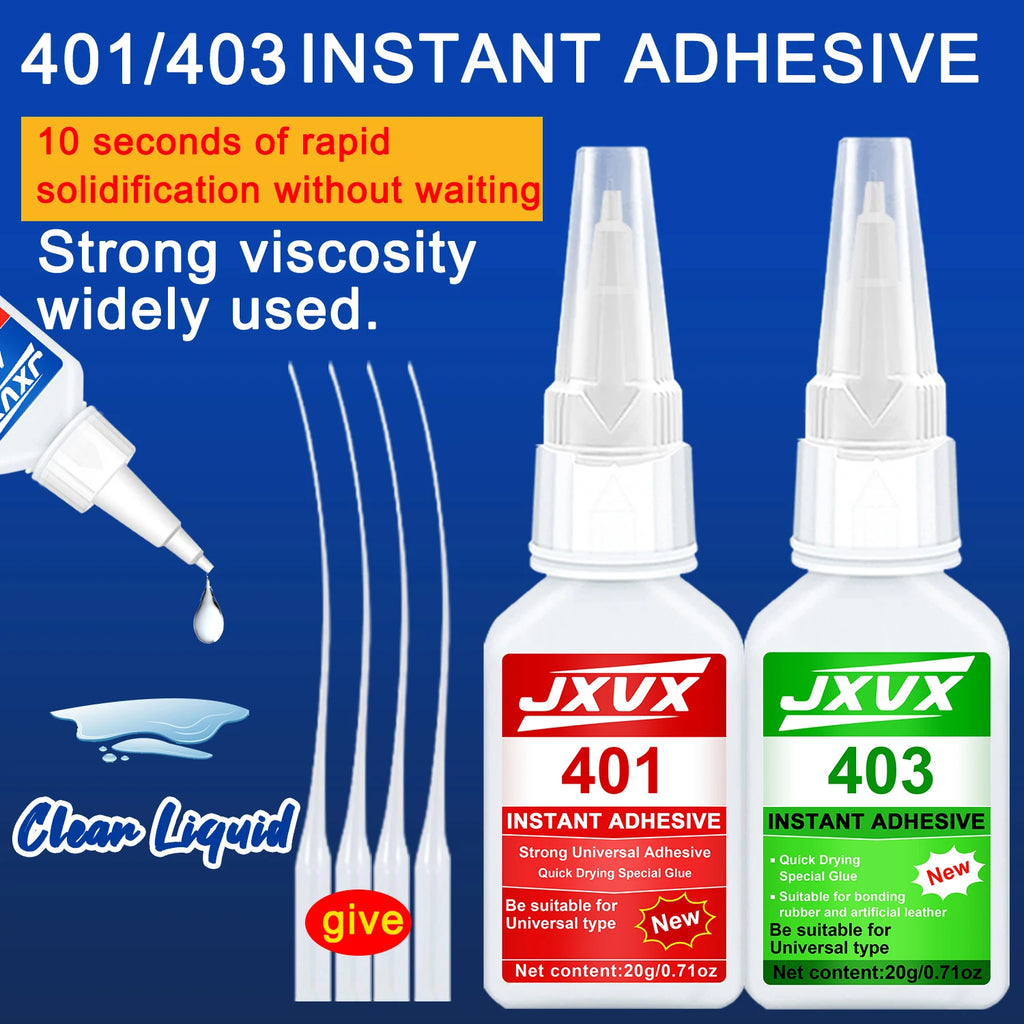 Super Strong Household Glue New Formula (20g) -Quick Dry Cyanoacrylate 5S-Metal, Plastic, Wood