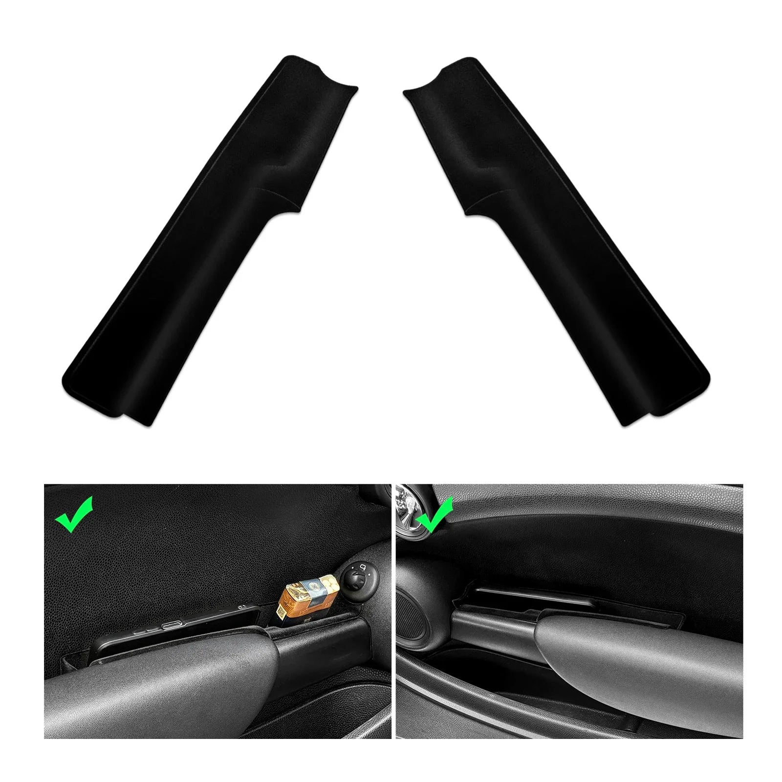 For Mini Cooper R55 R56 R57 R58 R59 Car Flocking Door Armrest Storage Box Shell Slot Phone Wallet Car Storage Auto Accessories