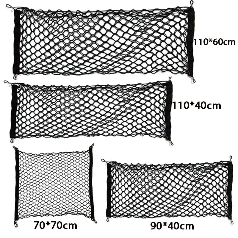Universal Elastic Car Trunk Net Nylon Mesh Cargo Organizer Stretchable Luggage Storage Network Pocket for Vehicle Interior