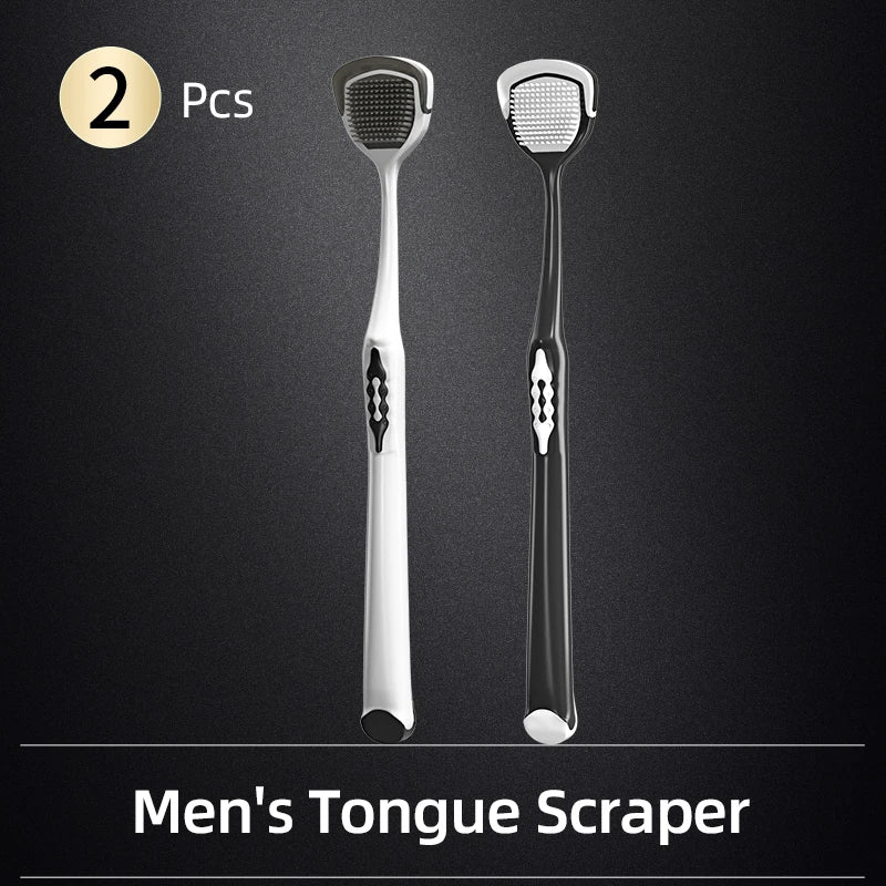 Y-kelin Men's Tongue Scraper Brush  Removal Tool Oral Cleaning and Odor   Coating