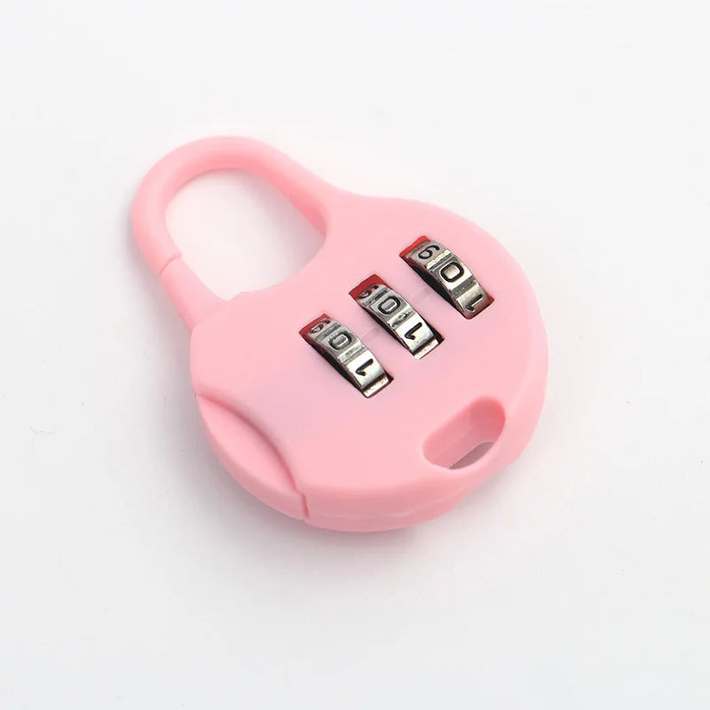 4/8pcs Random color Mini 3 Dial Digit Combination Suitcase Luggage Security Password Code Lock Padlock Travel Padlock