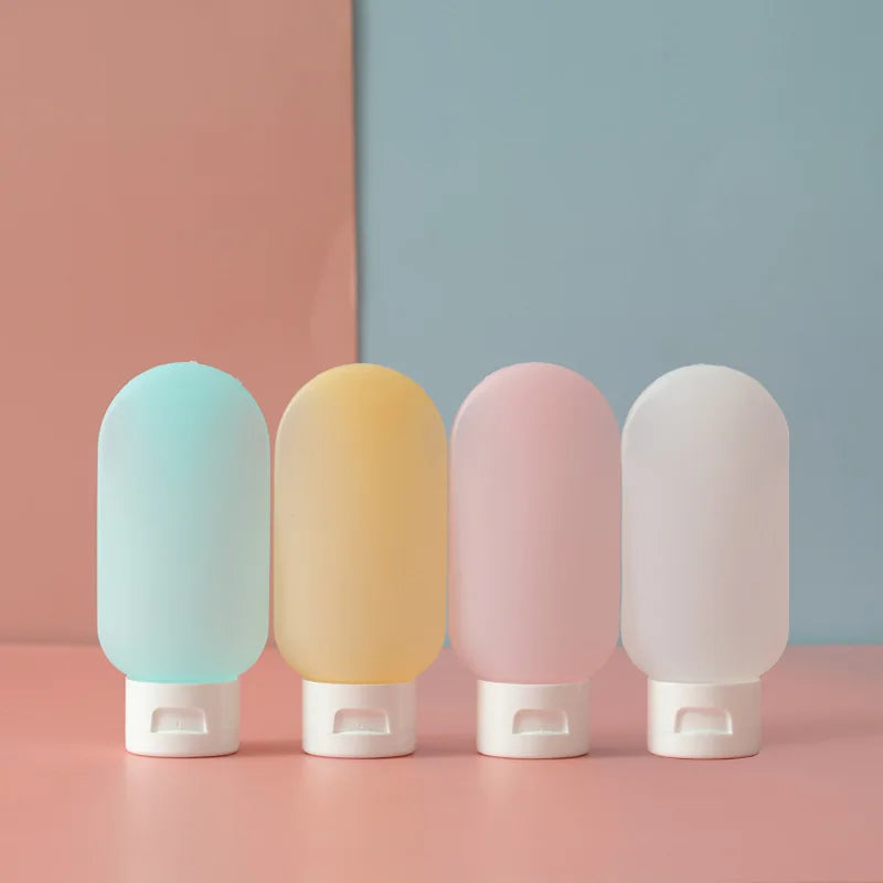 3/4Pcs/Set Refillable Bottle 60ml Soft Lotion Container Squeeze Tube Empty Bottle Portable Travel Shampoo Bottle Containers