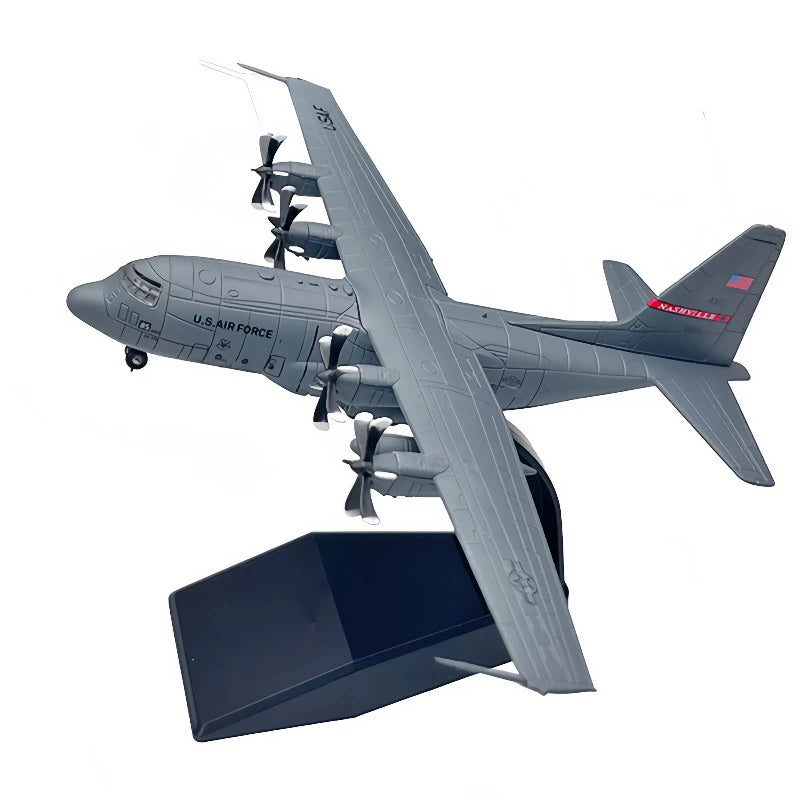 US Air Force C130 Hercules Transport Aircraft 1/200 Scale Alloy Finished Military Fighter Replica Model For Collectors Display