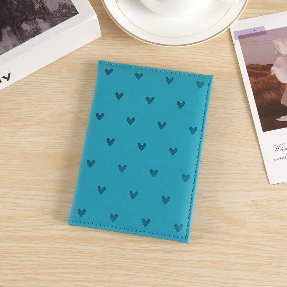 Luxury Love Printed Passport Protective Cover Portable Cute Travel Passport Case PU Leather Wallet Purse