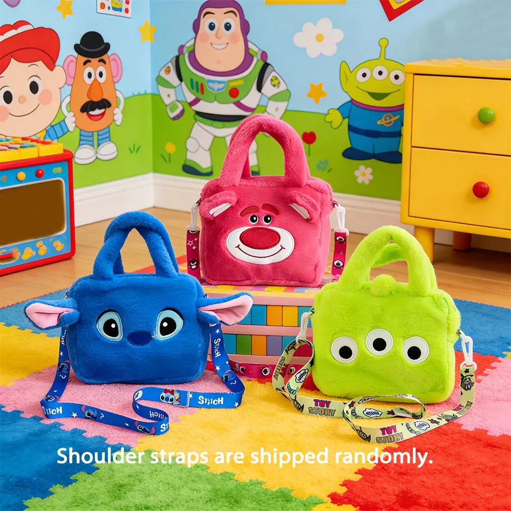 1pc Disney Stitch, Strawberry Bear Crossbody Bag, Cute Portable Shoulder Bag, Handbag Commuter Bag
