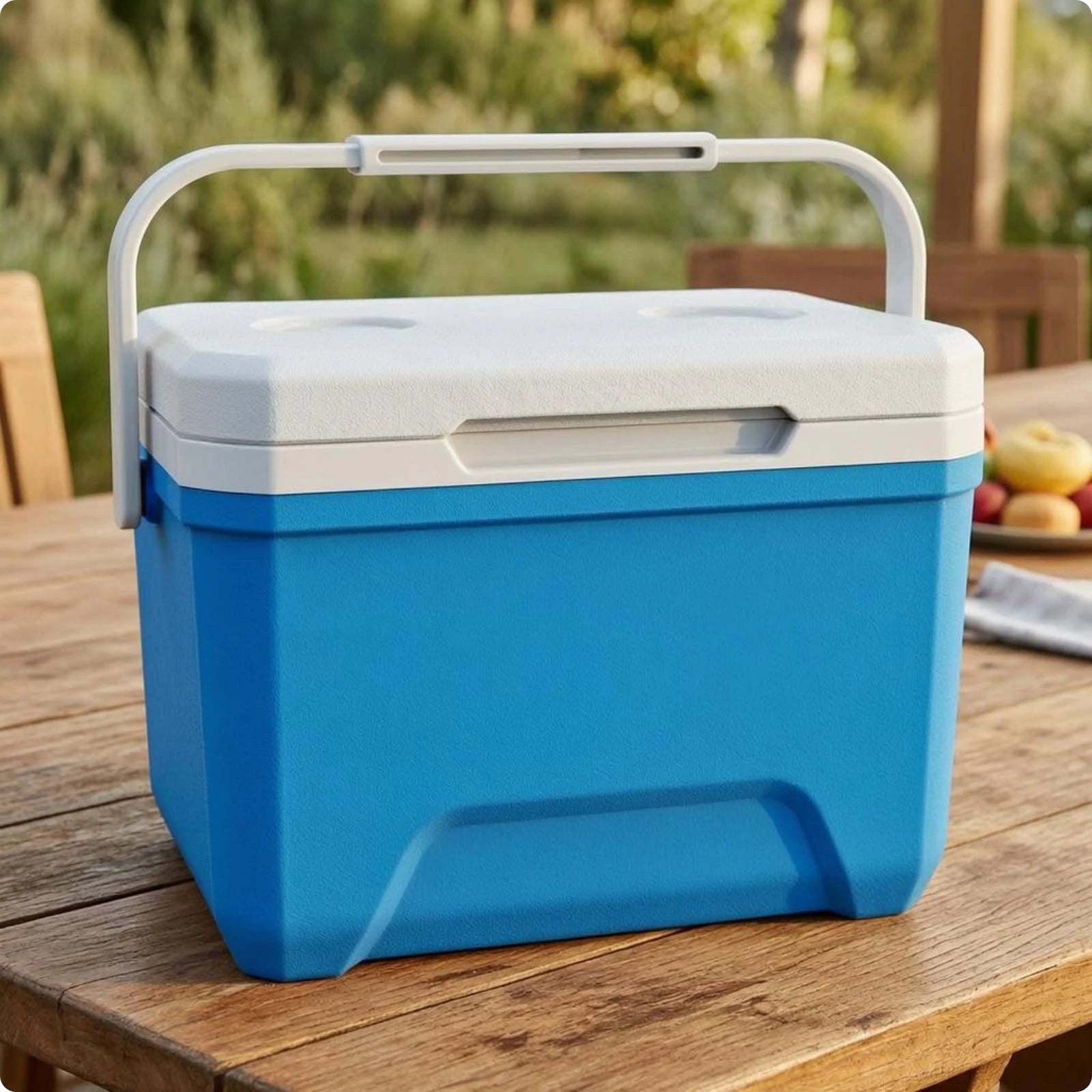 Insulated Cooler Box Rigid Portable Cooler Box Insulated Ice Chest Two-Tone Outdoor Gear Food Grade for Camping