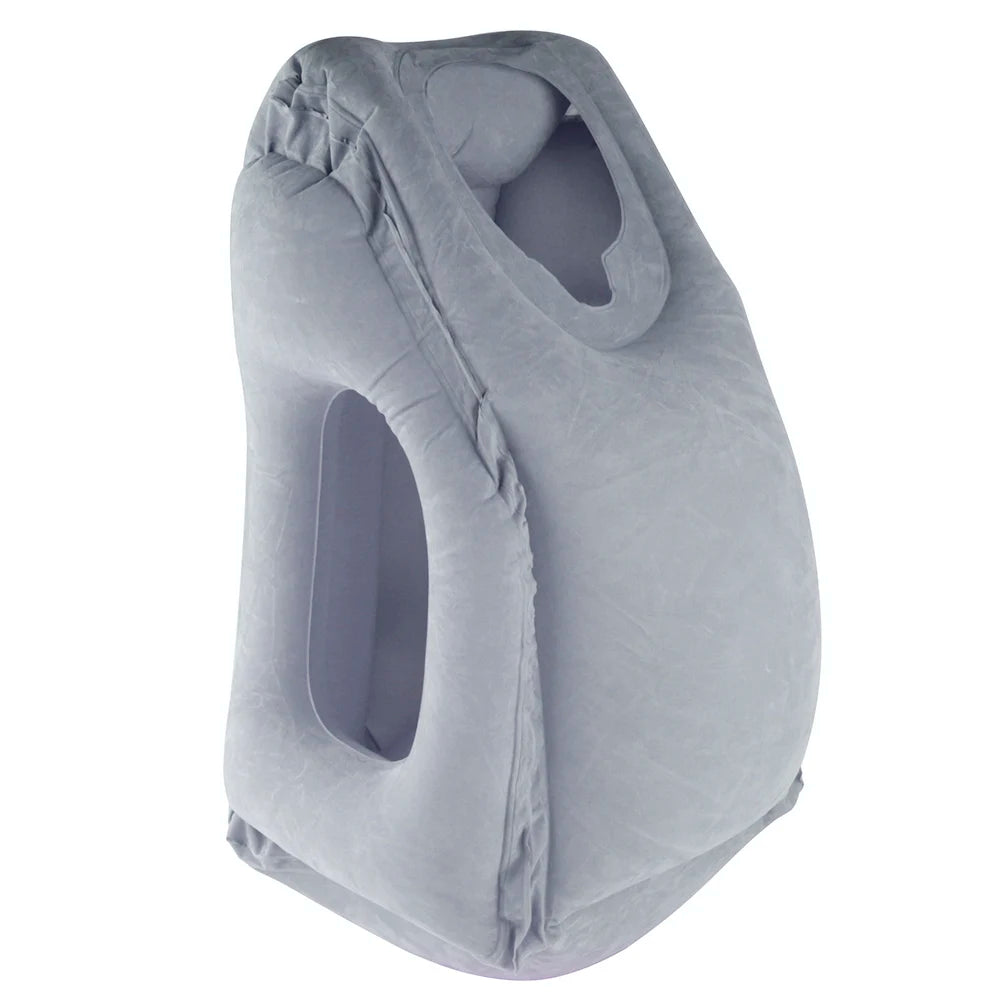 Inflatable Travel Pillow, Airplane Neck Pillow for Sleeping, Supports Head and Chin for Airplanes,Trains,Cars and Office Napping