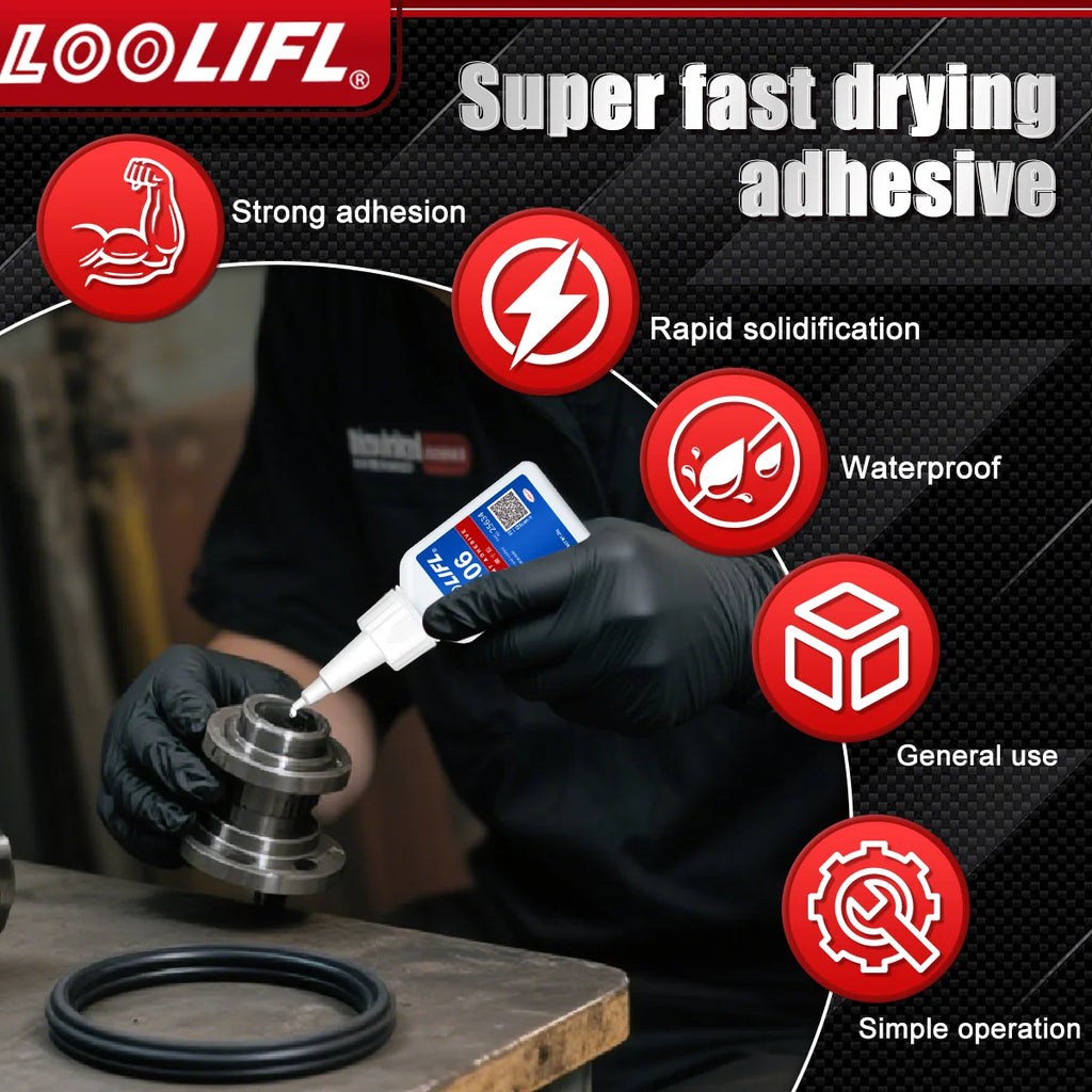 Super strong 406 car glue, 3 seconds curing, waterproof, easy to operate, suitable for car parts repair and interior repair.