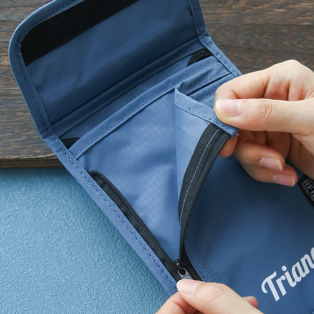 Custom Name RFID Blocking Neck Pouch Passport Bag Anti Radiation Nylon Travel Neck Wallet Portable Crossbody ID Card Holder