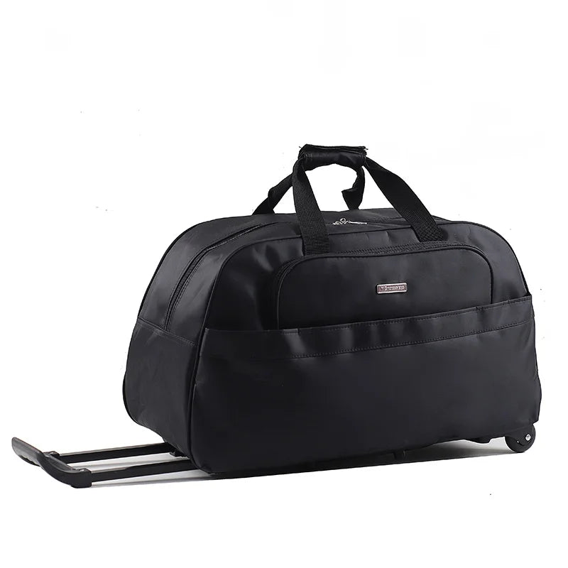Large Capacity Luggage Bag Travel Bag Handheld Carry-On Bag Lightweight Short Trip Bag Unisex Oxford Cloth Pure Color Simple ...