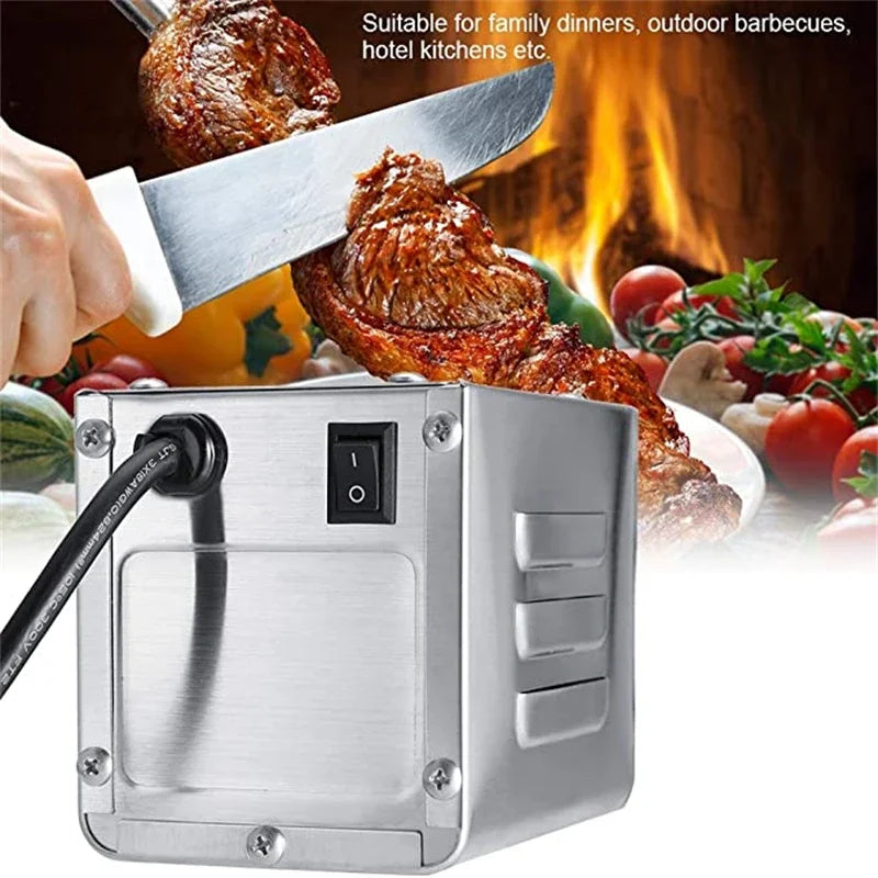 BBQ Grill Roaster Electric Motor Goat Pig Chicken BBQ Spit Rotisserie Outdoor Barbecue Accessories SP-S40 Stainless Steel