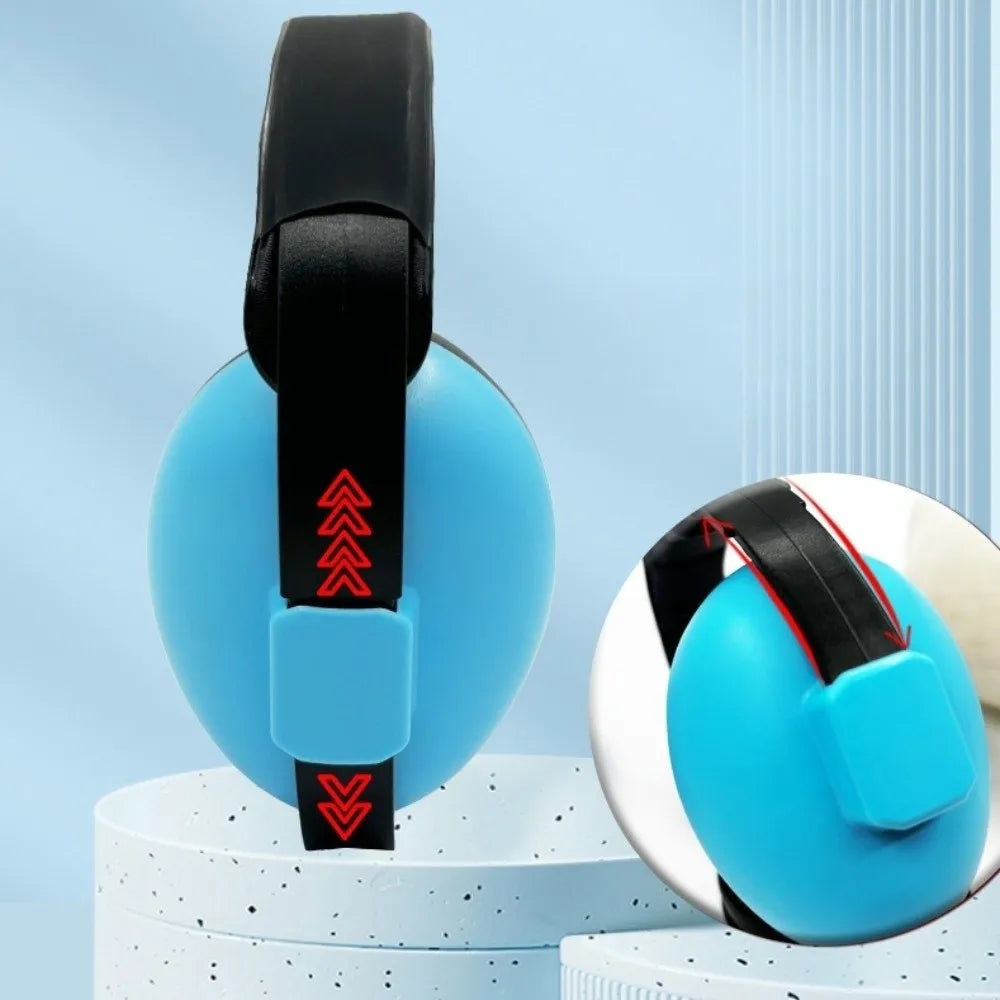 Adjustable Baby Earmuffs Soft Padding Comfortable Fit Soundproof Earmuffs Lightweight Design Safety