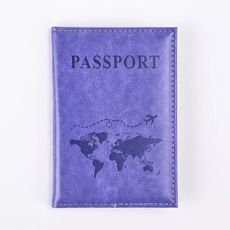 Women Men Letter Lover Passport Cover Men Women Travel Passport Case Leather Cute Passport Wallet Purse Girl Card Holder