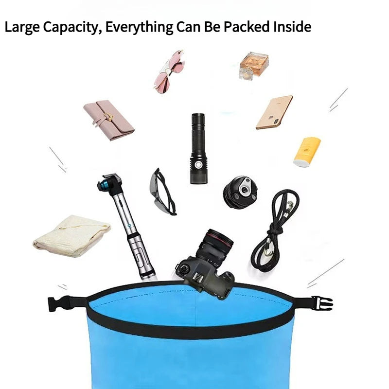 500D PVC Waterproof Dry Bag Sling Backpack Roll Top Storage Sack for Kayaking Rafting Hiking Fishing Boating Outdoor Gear