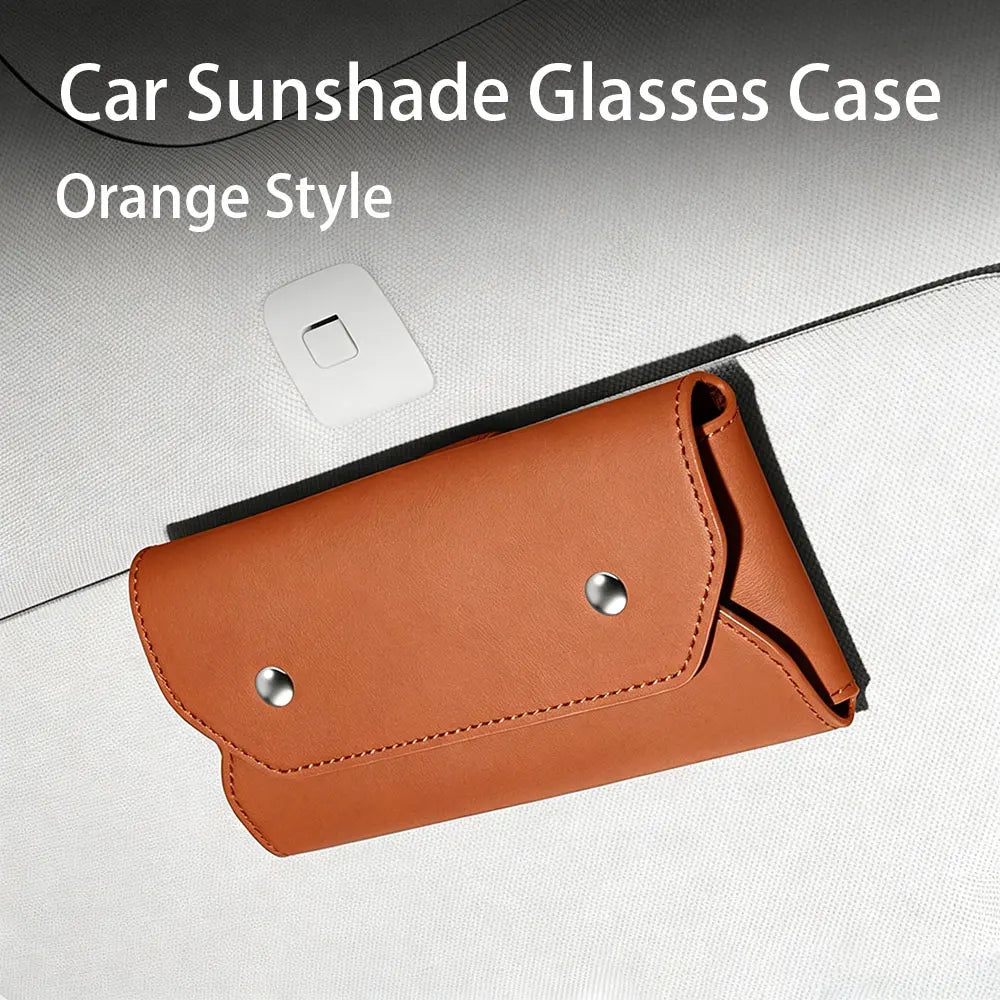 For BWM 3 7 Series X4 X5 M5 M8 Magnetic Car Sun Visor Glasses Holder Bag Wear-Resistant Auto Sunglasses Protective Box Closure