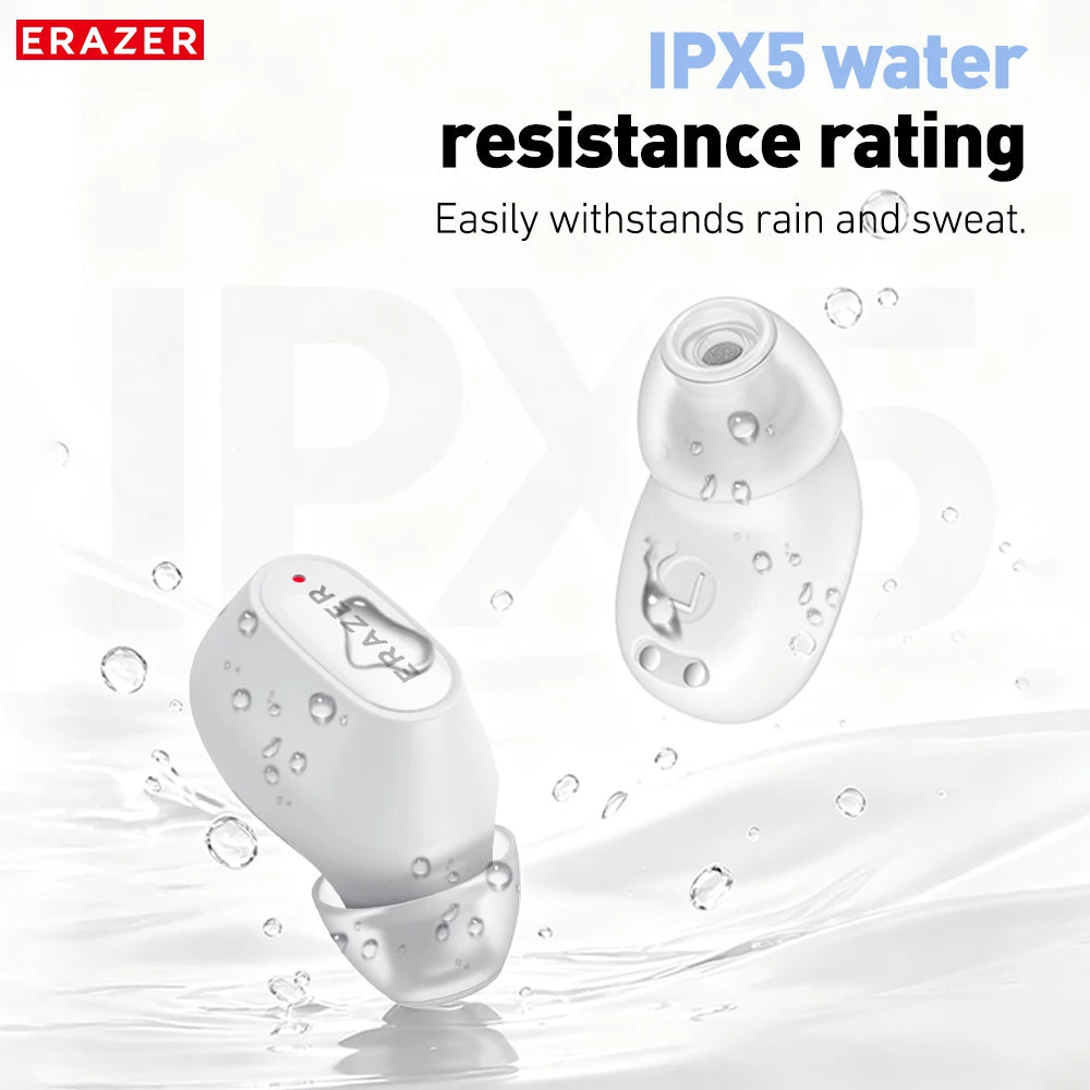 Erazer XF65 Bluetooth Earphones 135 Language AI translator Earbuds Low Latency Lanyard Long Battery Soft Wireless Headphones