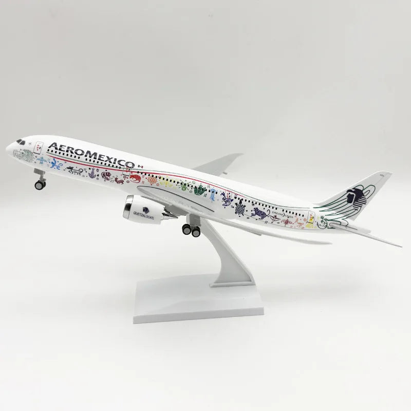 787 B787 Mexican Air AEROMEXICO Airlines Scale Aircraft 30cm Airplane Toy Model Diecast Plane Model for Collections and Displays